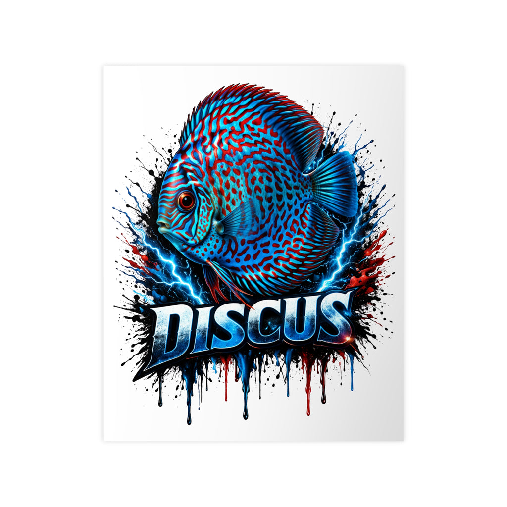 Discus Fish Photopaper Poster – Vibrant Aquarium Wall Art