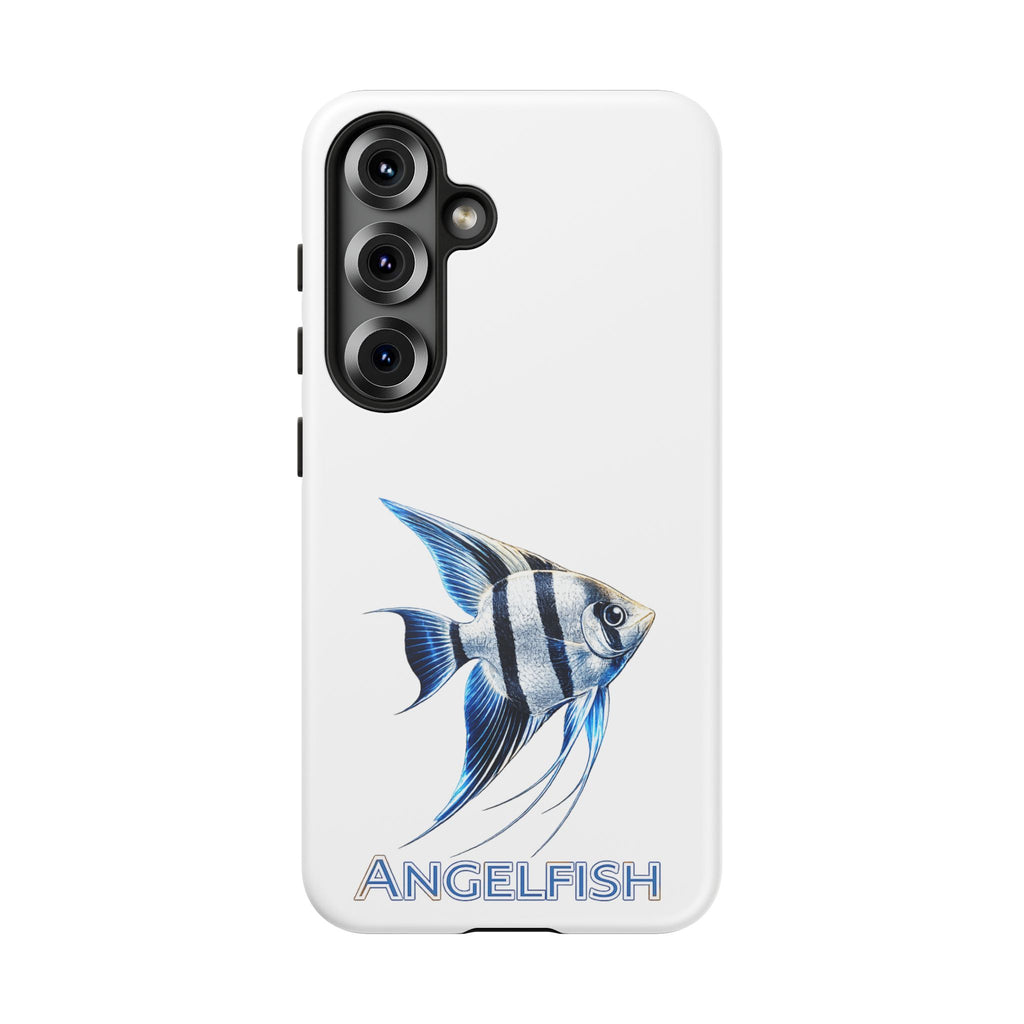Angelfish Tough Phone Case – Durable Protective Case with Blue Tropical Fish Design
