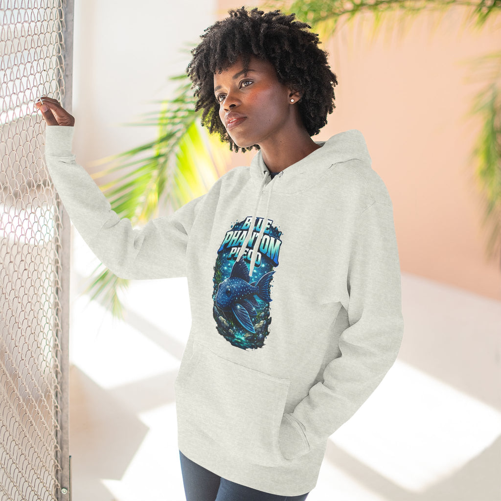 Blue Phantom Pleco L128 Hoodies | Premium Fish Keeper Streetwear | Inverness Ink