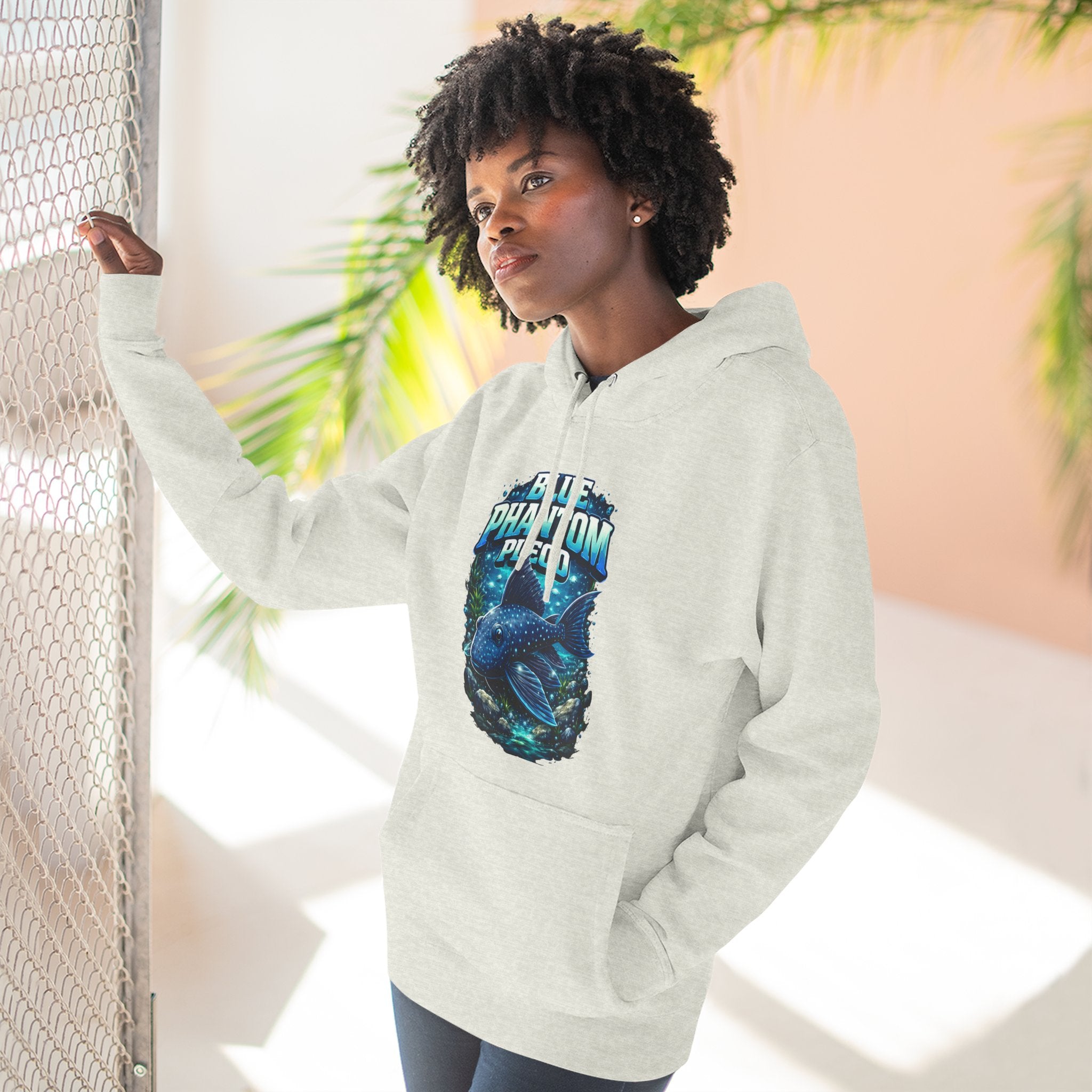 Blue Phantom Pleco L128 Hoodies | Premium Fish Keeper Streetwear | Inverness Ink