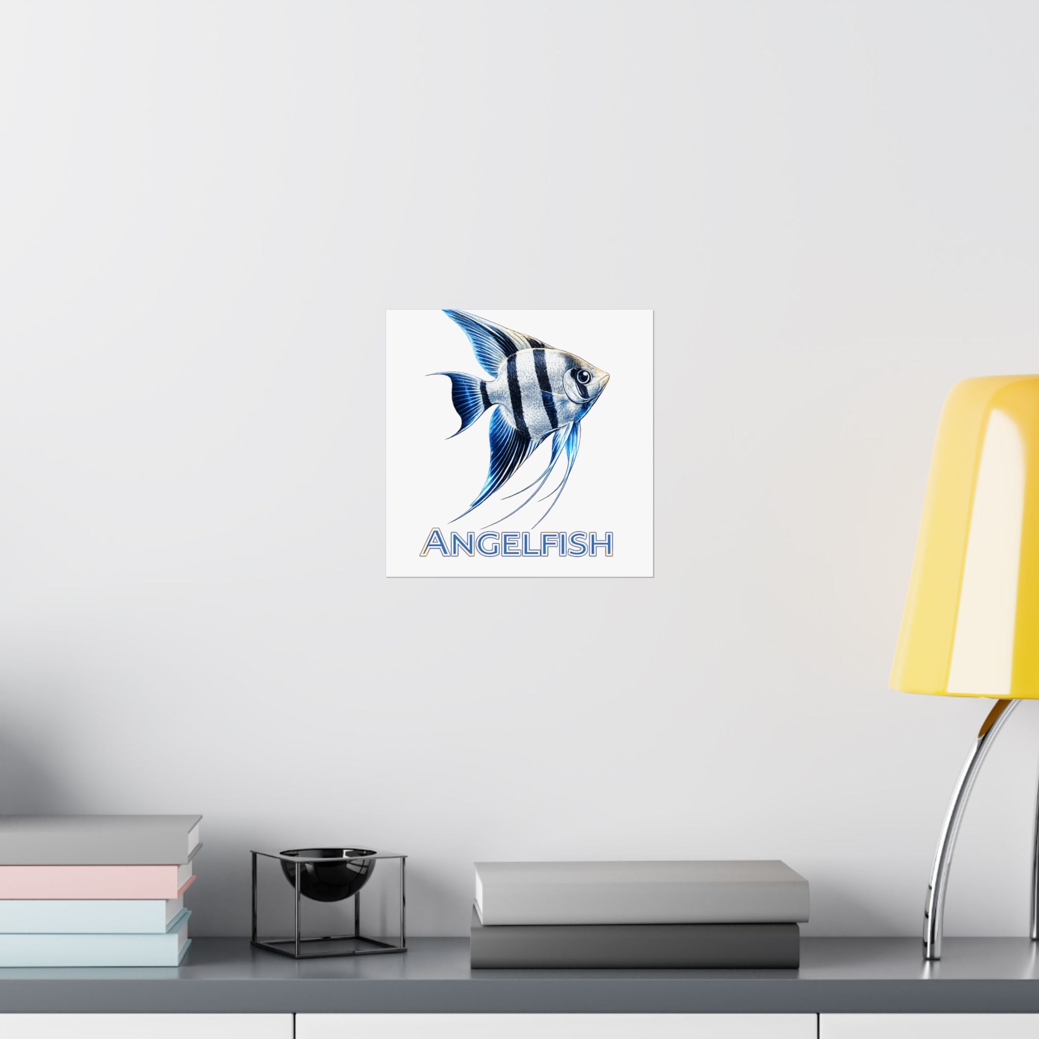 Angelfish Wall Poster — Matte Vertical Marine Fish Art Print