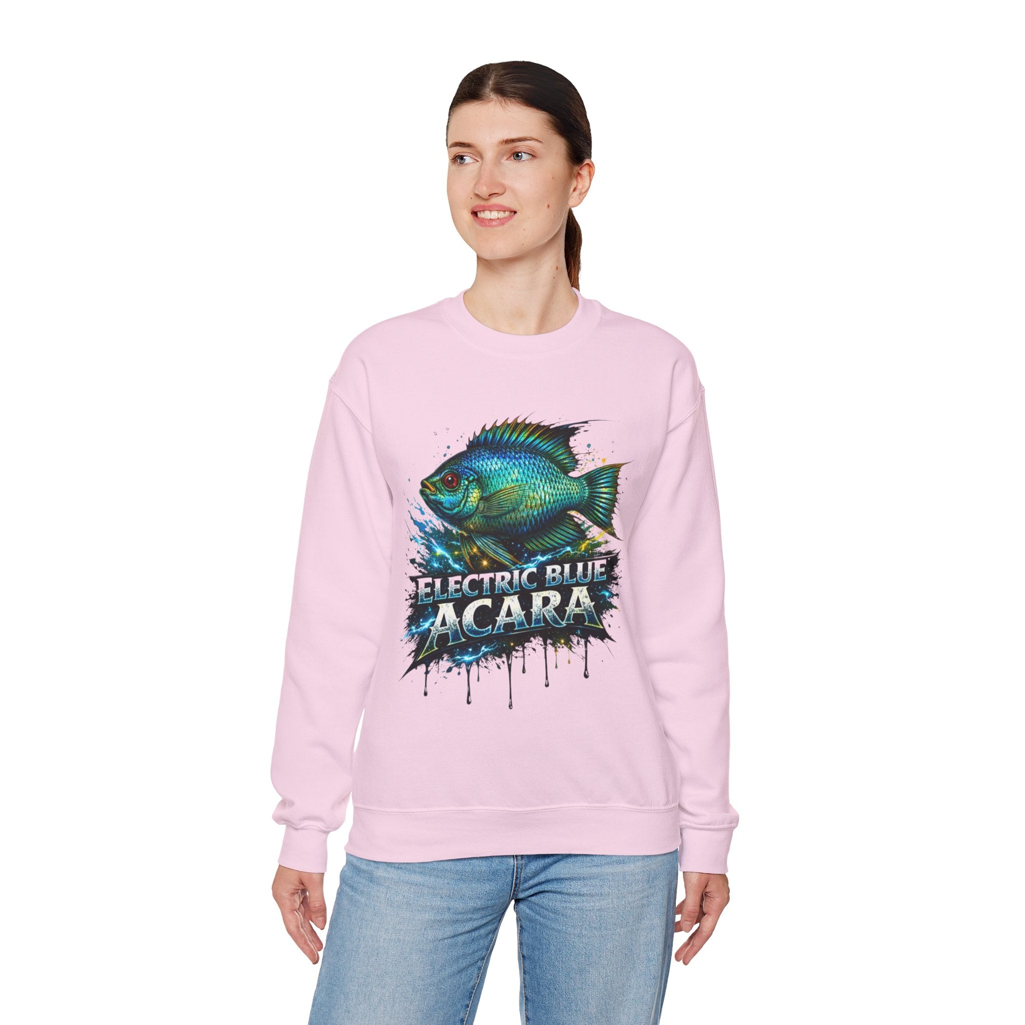 Electric Blue Acara – Heavy Blend™ Crewneck Sweatshirt