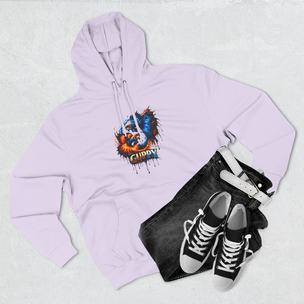 Fire & Ice Guppy – Premium Three-Panel Fleece Hoodie