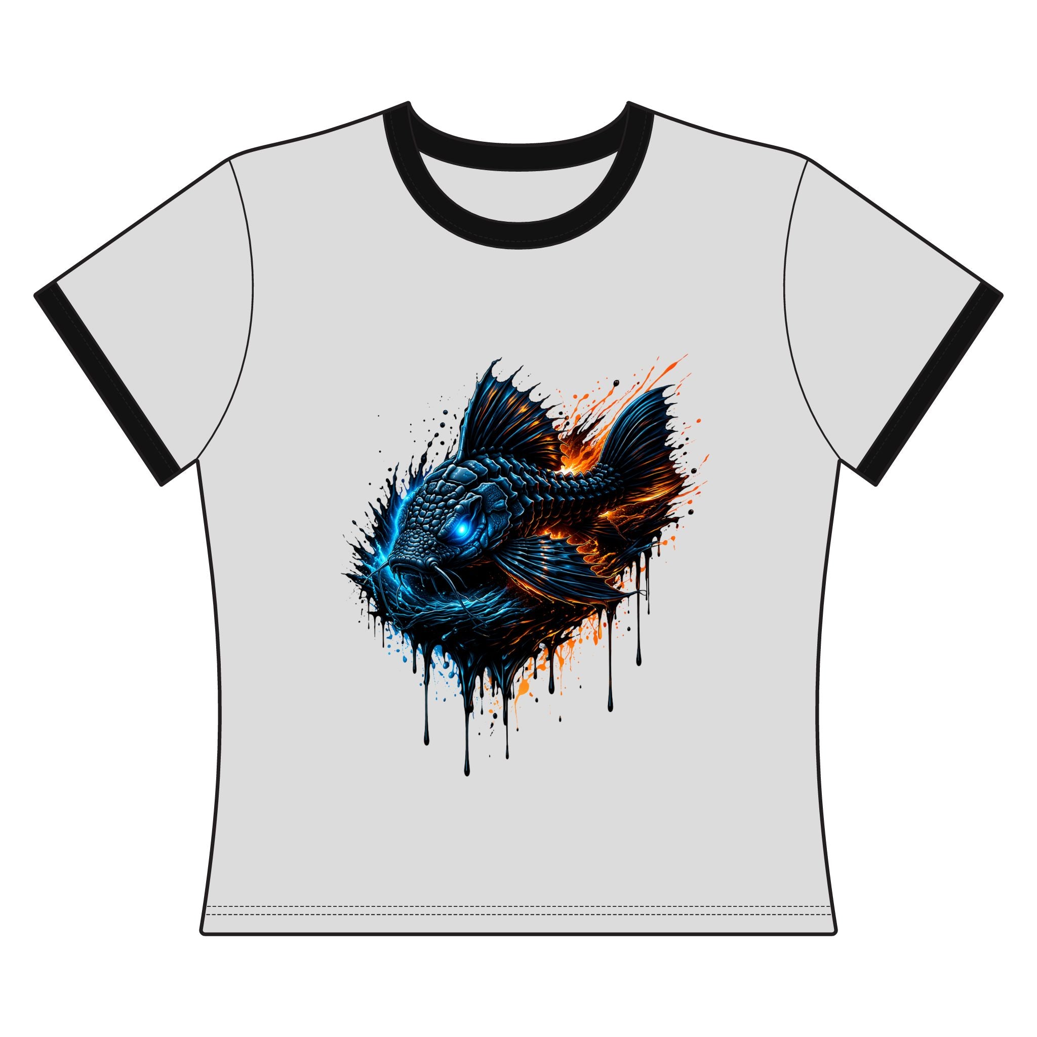 Armored Pleco L-185 – Women’s Cropped Ringer Tee