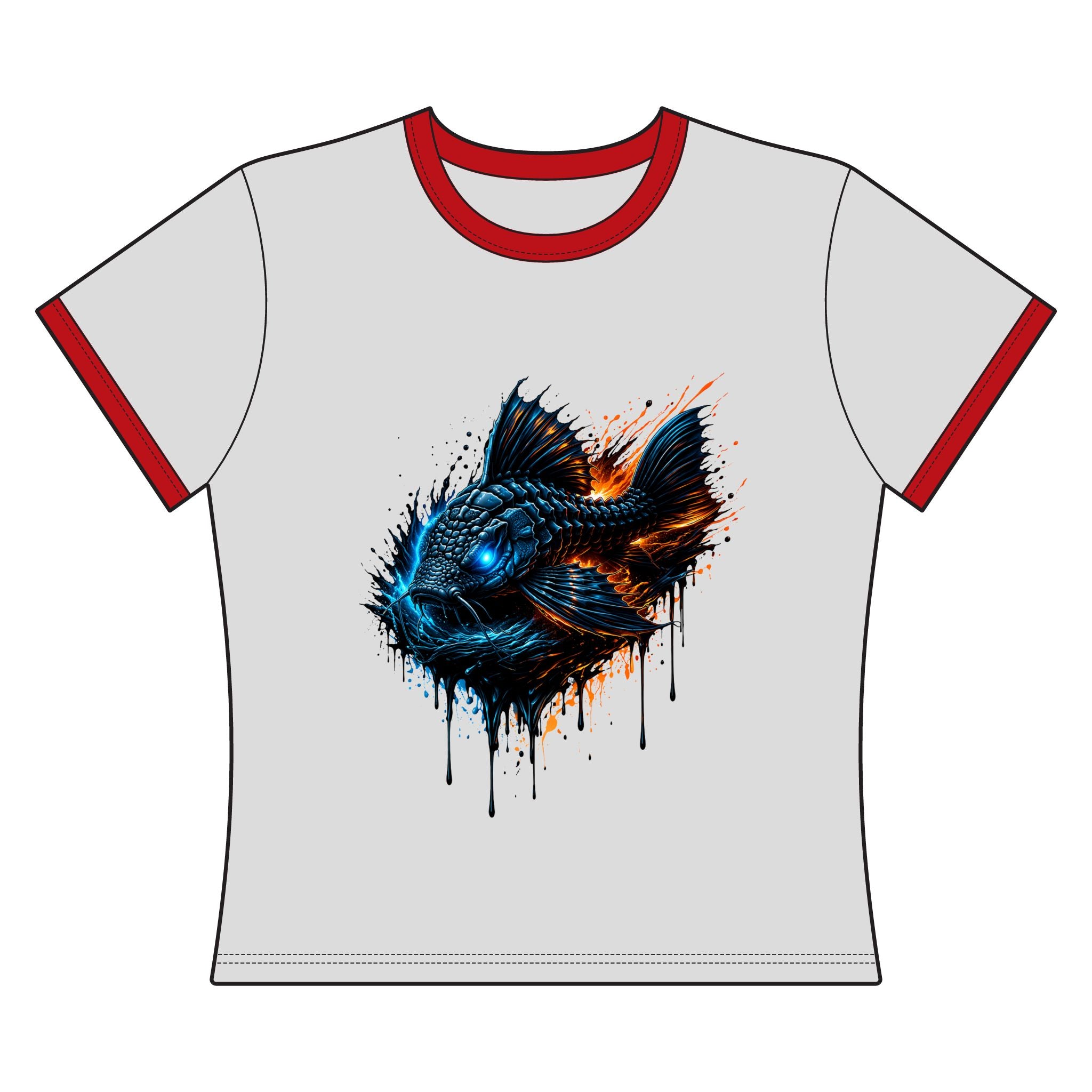 Armored Pleco L-185 – Women’s Cropped Ringer Tee