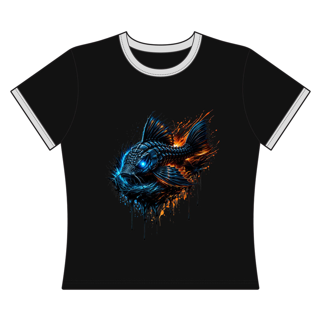 Armored Pleco L-185 – Women’s Cropped Ringer Tee