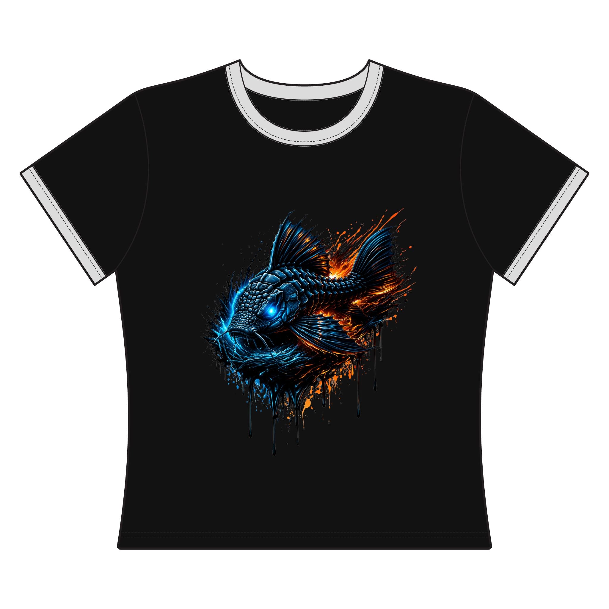 Armored Pleco L-185 – Women’s Cropped Ringer Tee