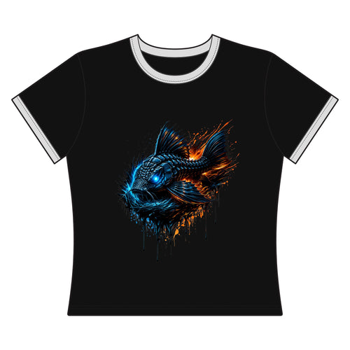 Armored Pleco L-185 – Women’s Cropped Ringer Tee