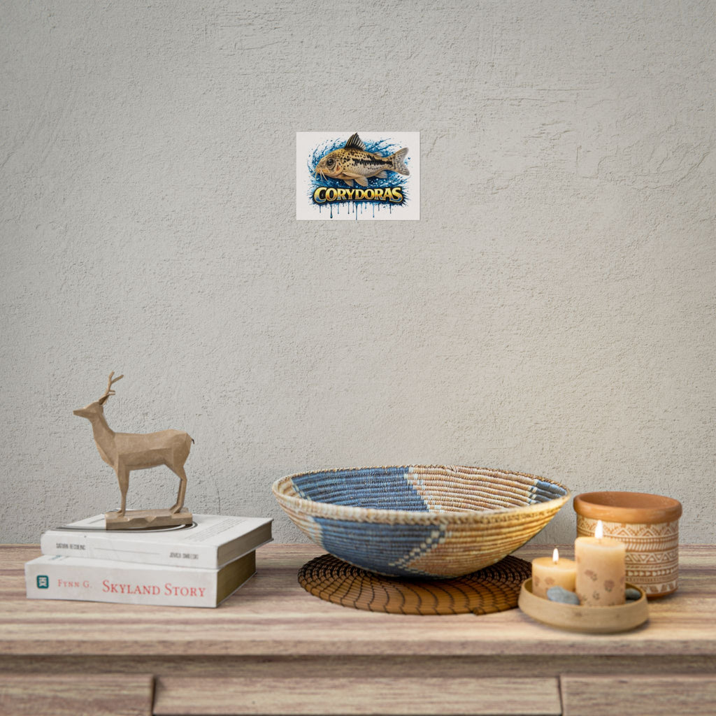 Corydoras Aquarium Fish Poster — Rolled Decorative Wall Art for Fishkeepers