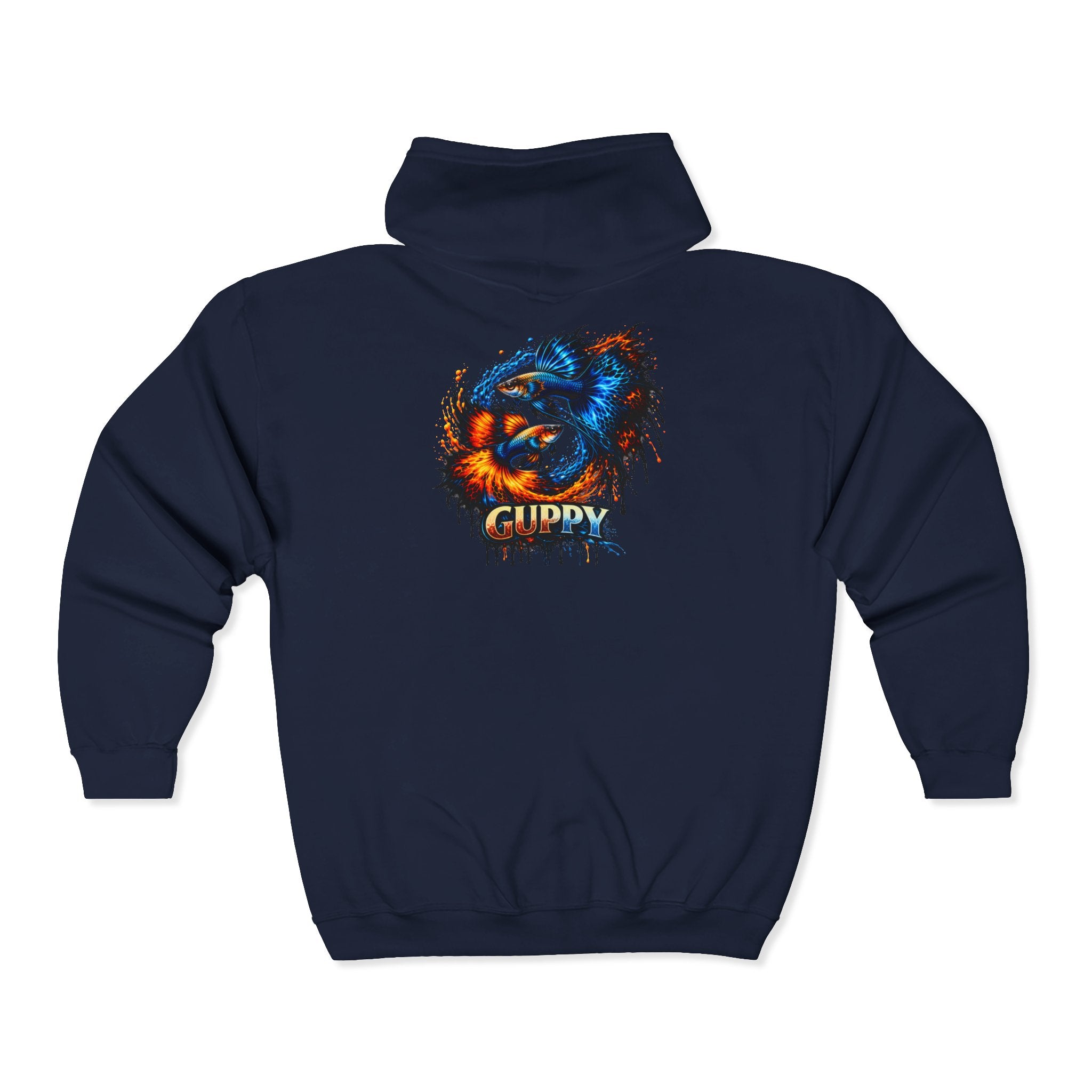 Fire & Ice Guppy – Premium "Neon Flare" Full-Zip Hoodie