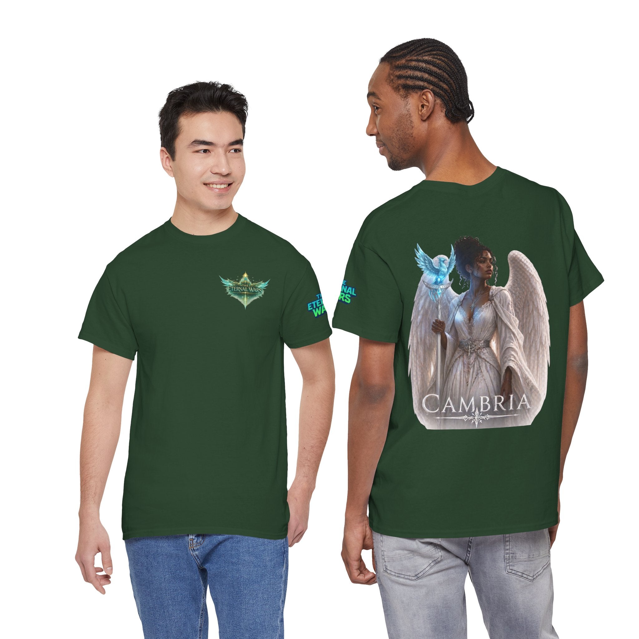 The Eternal Wars Graphic Tee – "Cambria" Winged Warrior Shirt