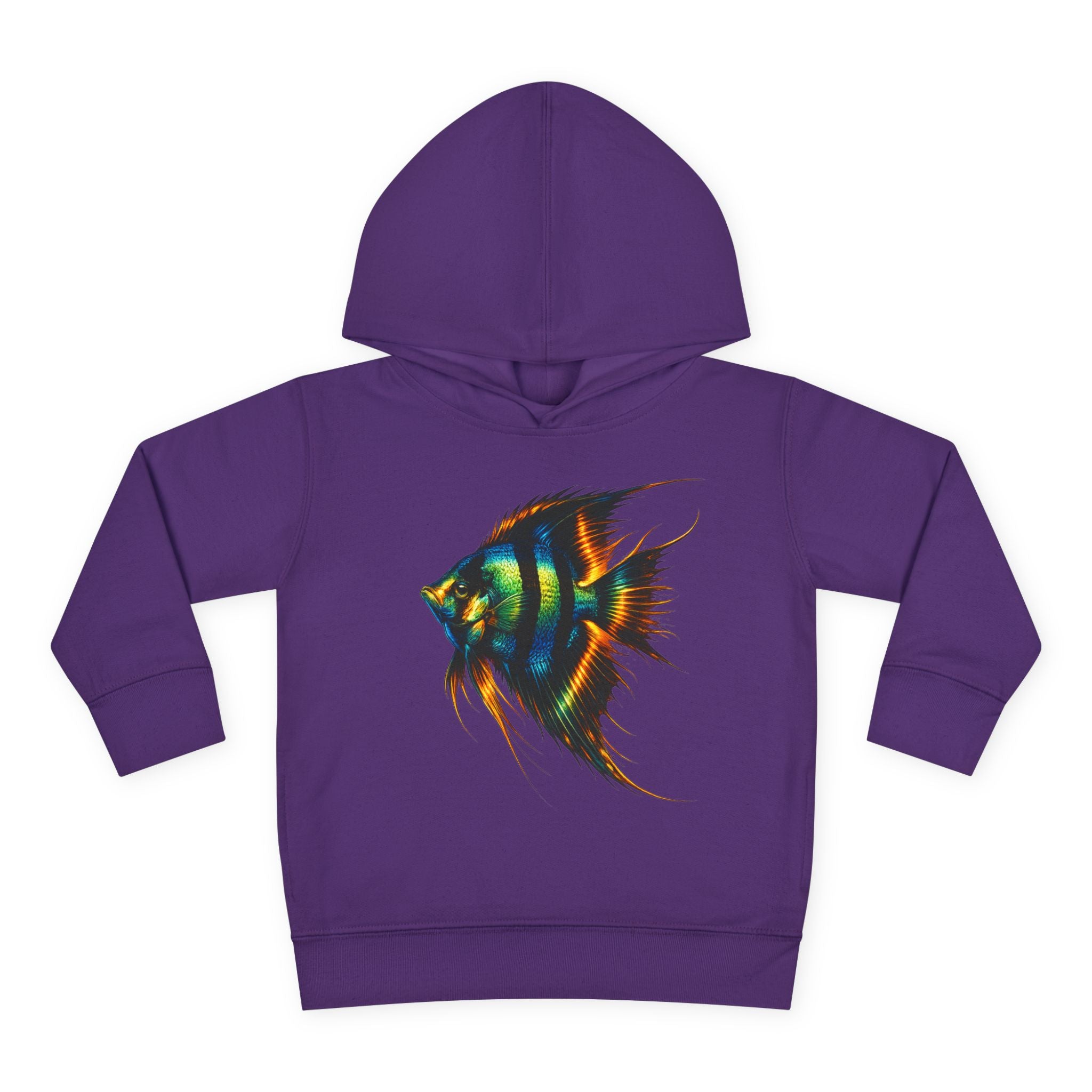 Toddler Hoodie with Colorful Angelfish Graphic
