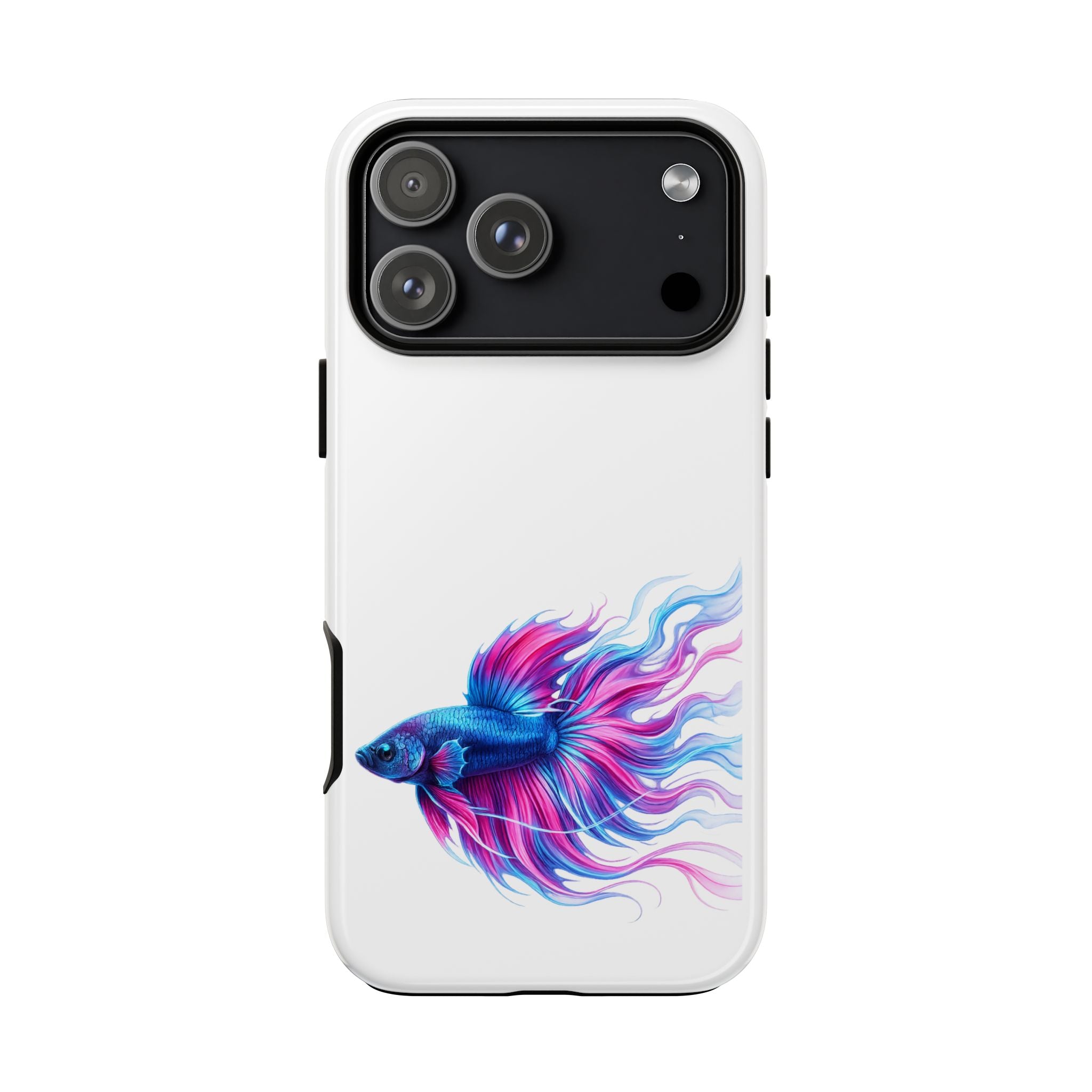 Betta Fish Tough Phone Case — Colorful Watercolor Fish Protective Cover
