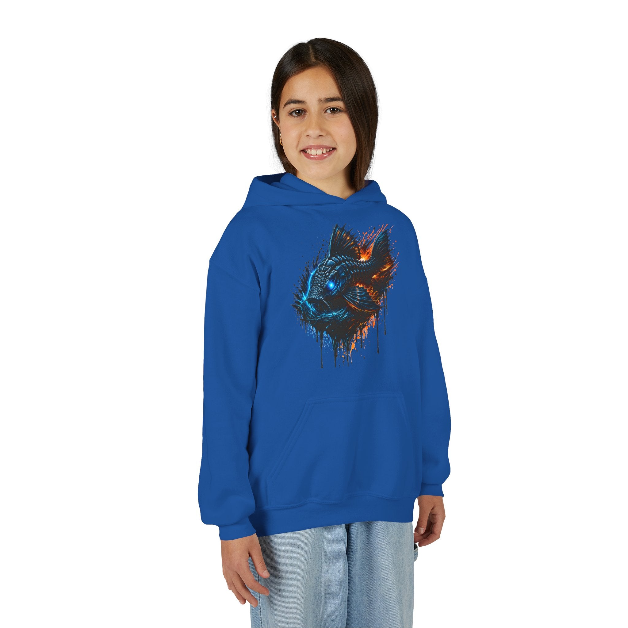 Armored Pleco L-185 – Youth Premium Hooded Sweatshirt