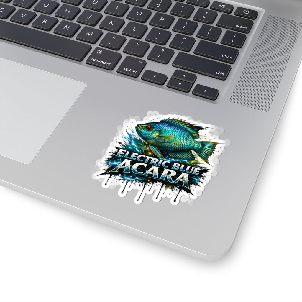 Electric Blue Acara – High-Gloss Cut Sticker