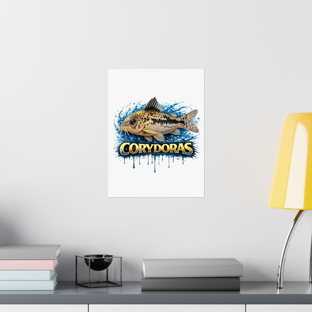 Corydoras Fish Matte Poster — Aquarium Lover Wall Art