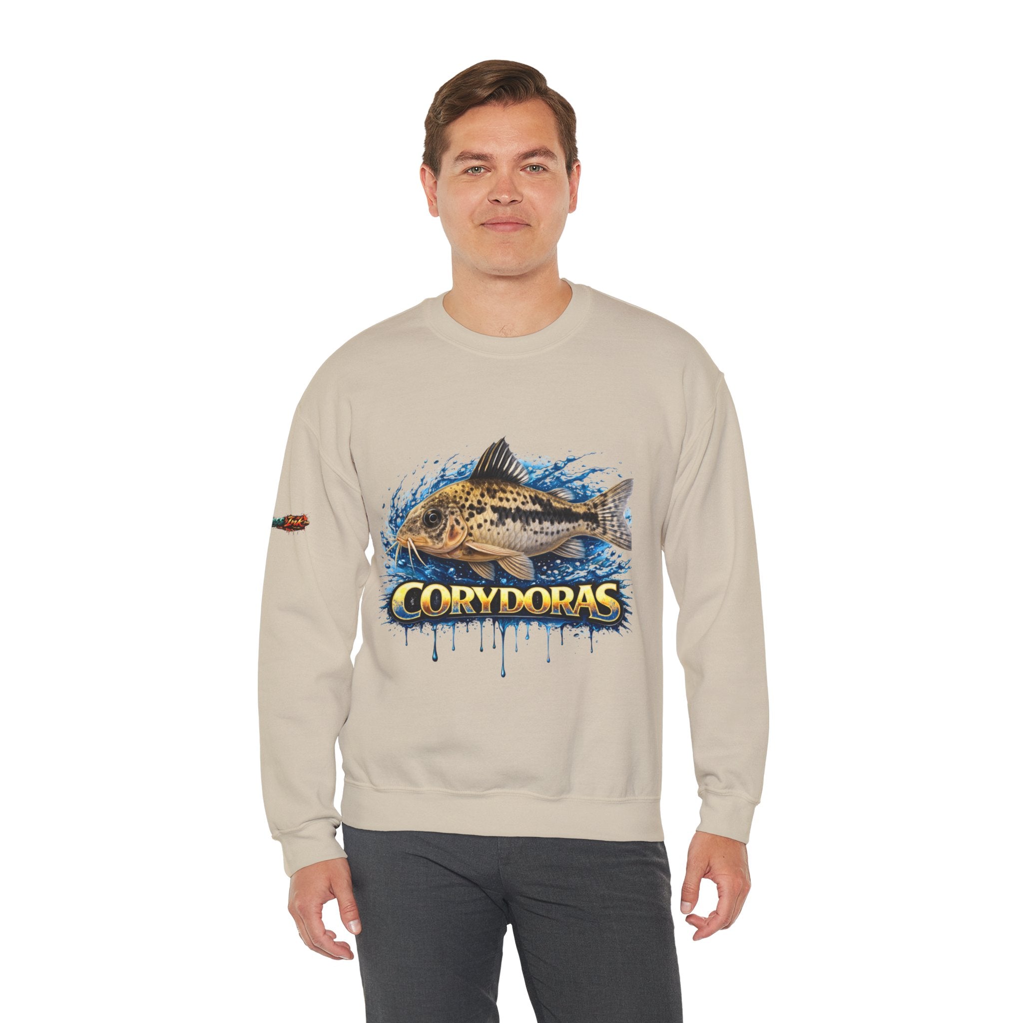 Peppered Corydoras Fish Crewneck Sweatshirt – Aquatic Aquarium Lover Tee