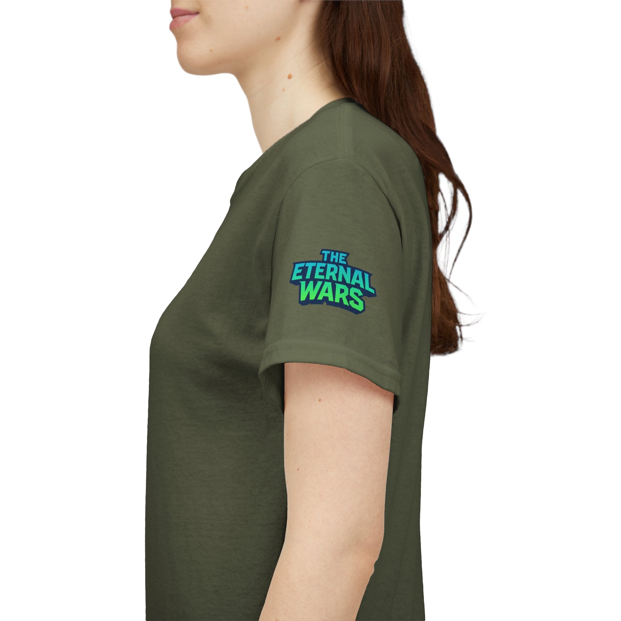 T-Shirt — Nature Warrior Graphic Tee with Man and Dog Illustration