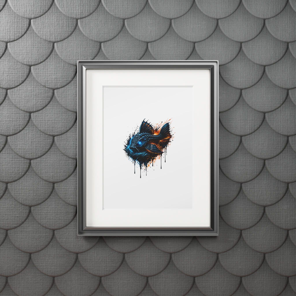Armored Pleco – Premium "Deep Glow" Mounted Fine Art Print