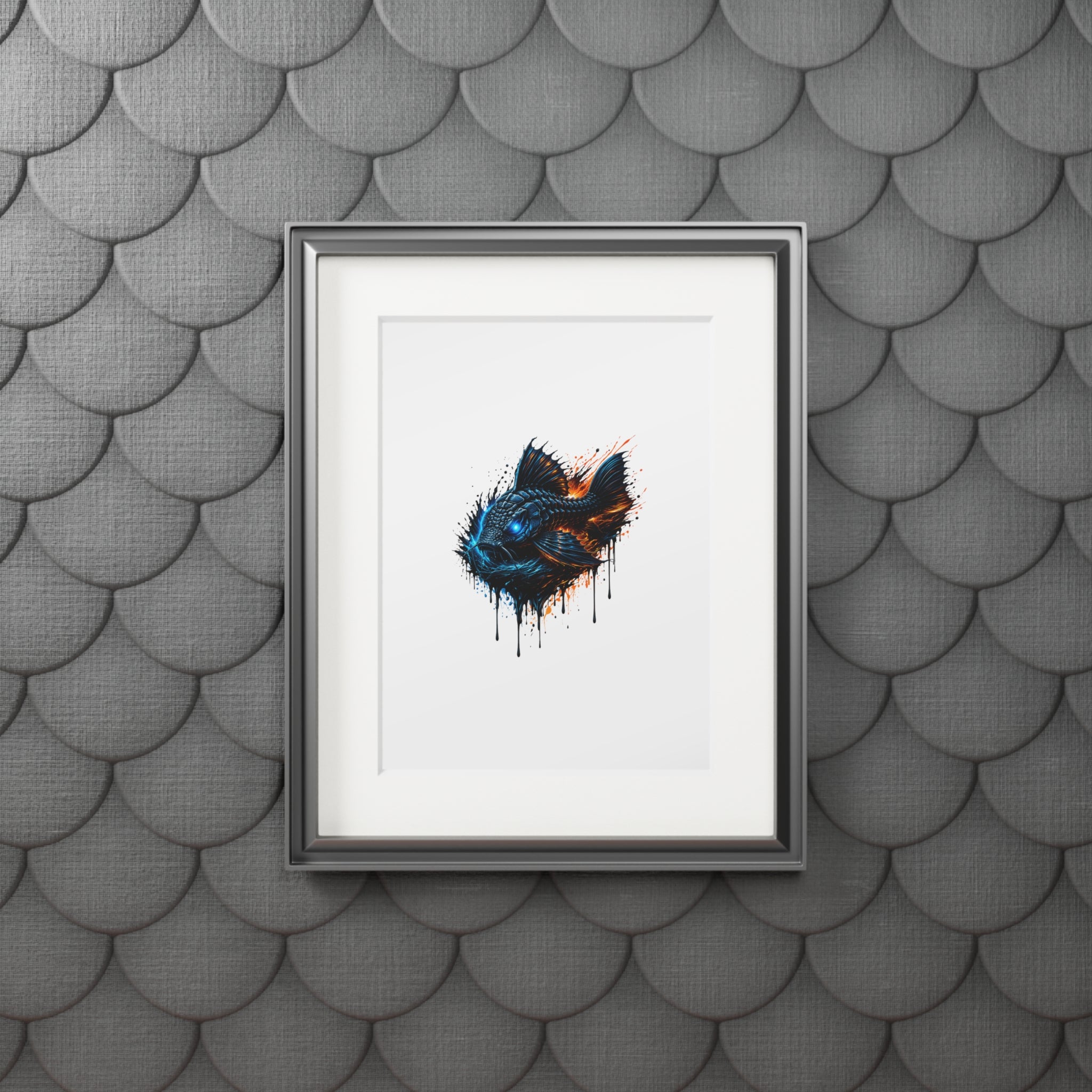 Armored Pleco – Premium "Deep Glow" Mounted Fine Art Print