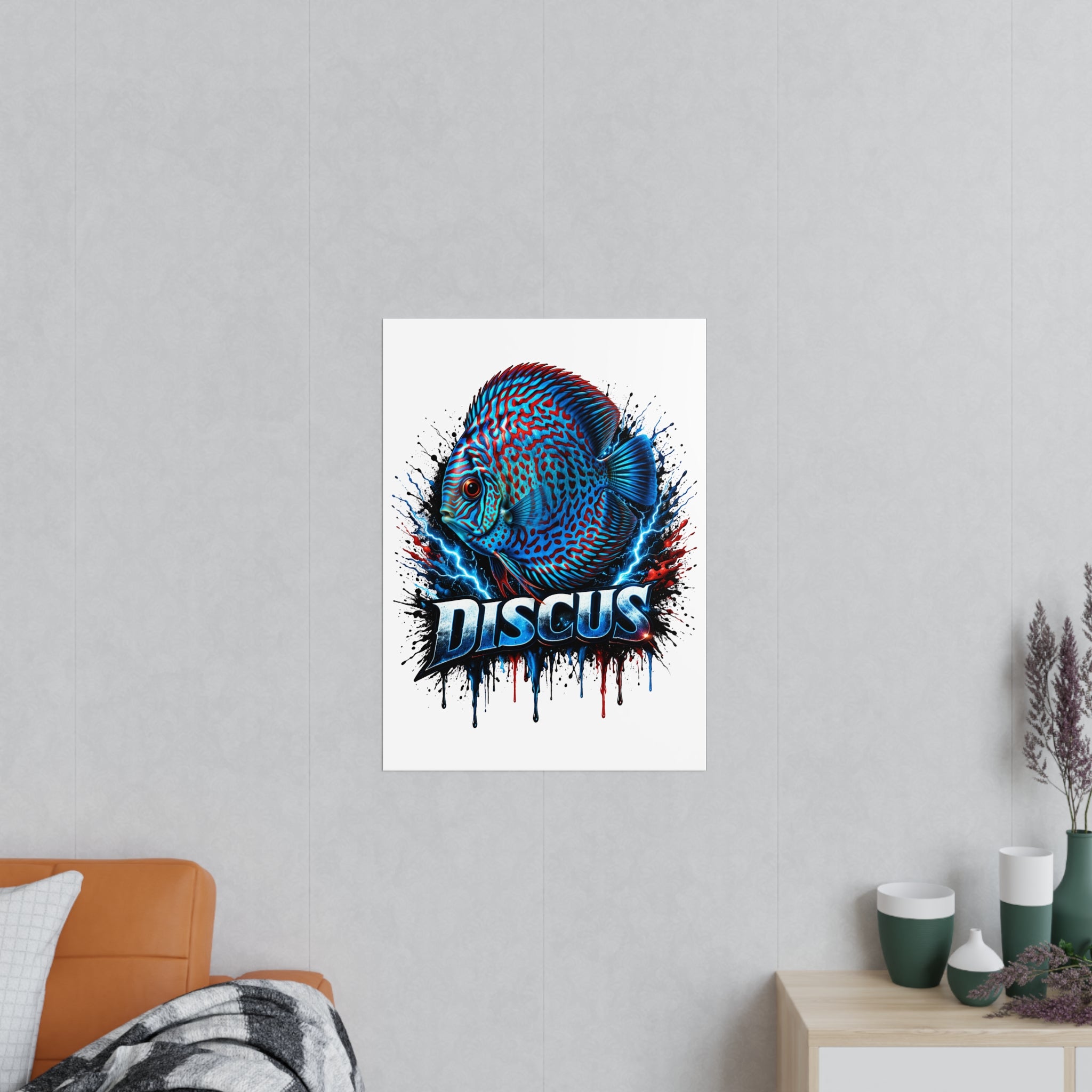 Discus Fish Photopaper Poster – Vibrant Aquarium Wall Art