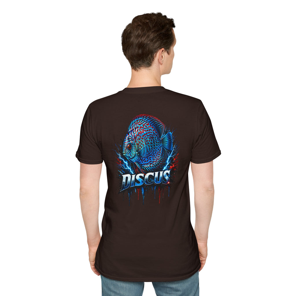 Electric Discus Fish T-Shirt - King of the Aquarium Lightning Art