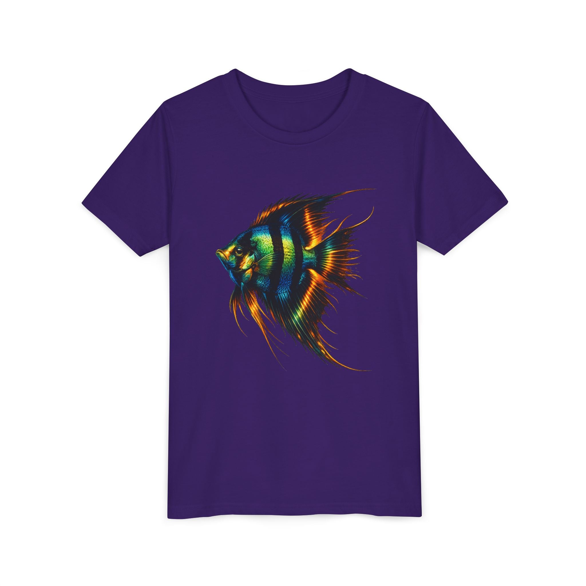 Angelfish Youth Tee – Colorful Aquarium Fish Graphic Shirt for Kids