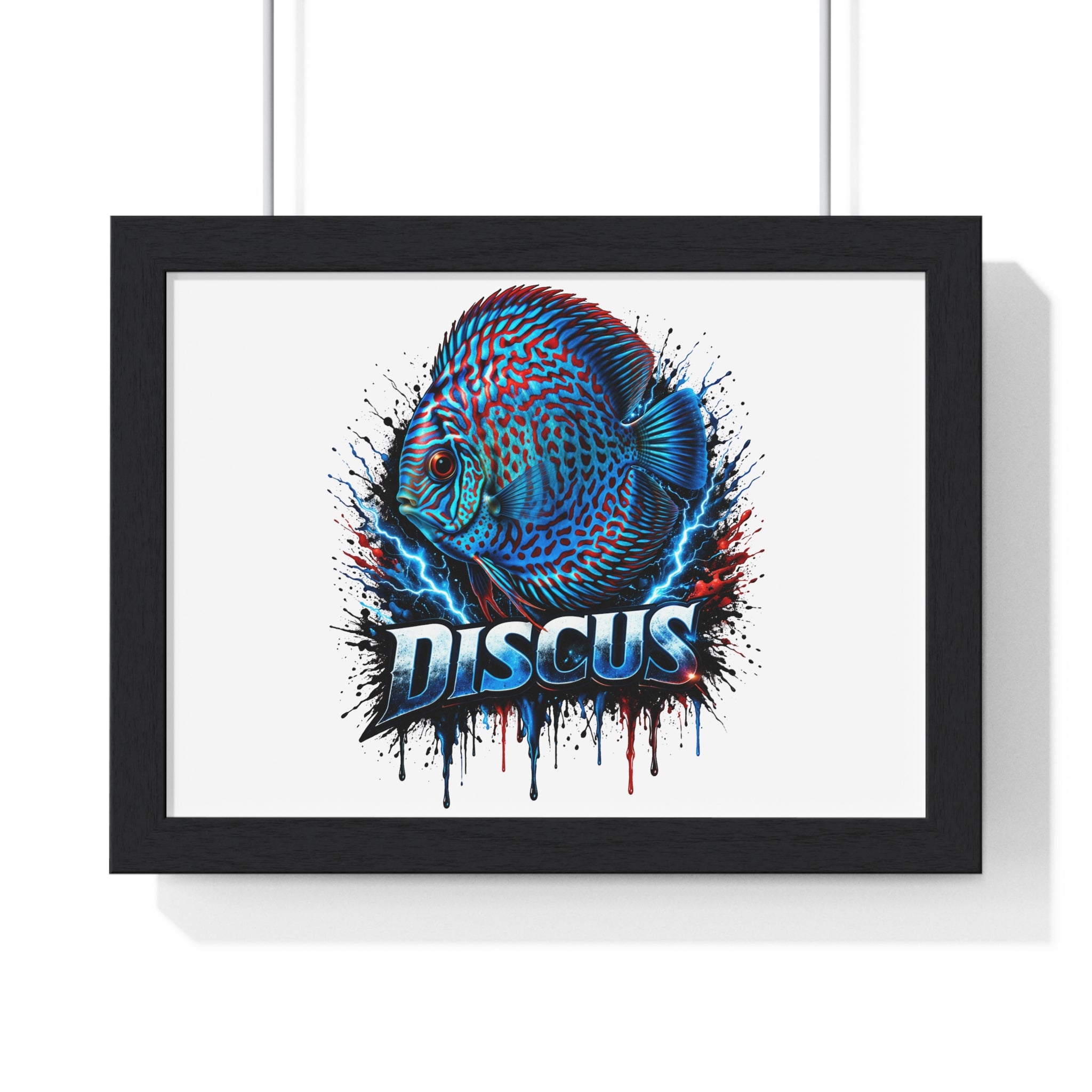Discus Fish Framed Poster — Colorful Aquarium Artwork