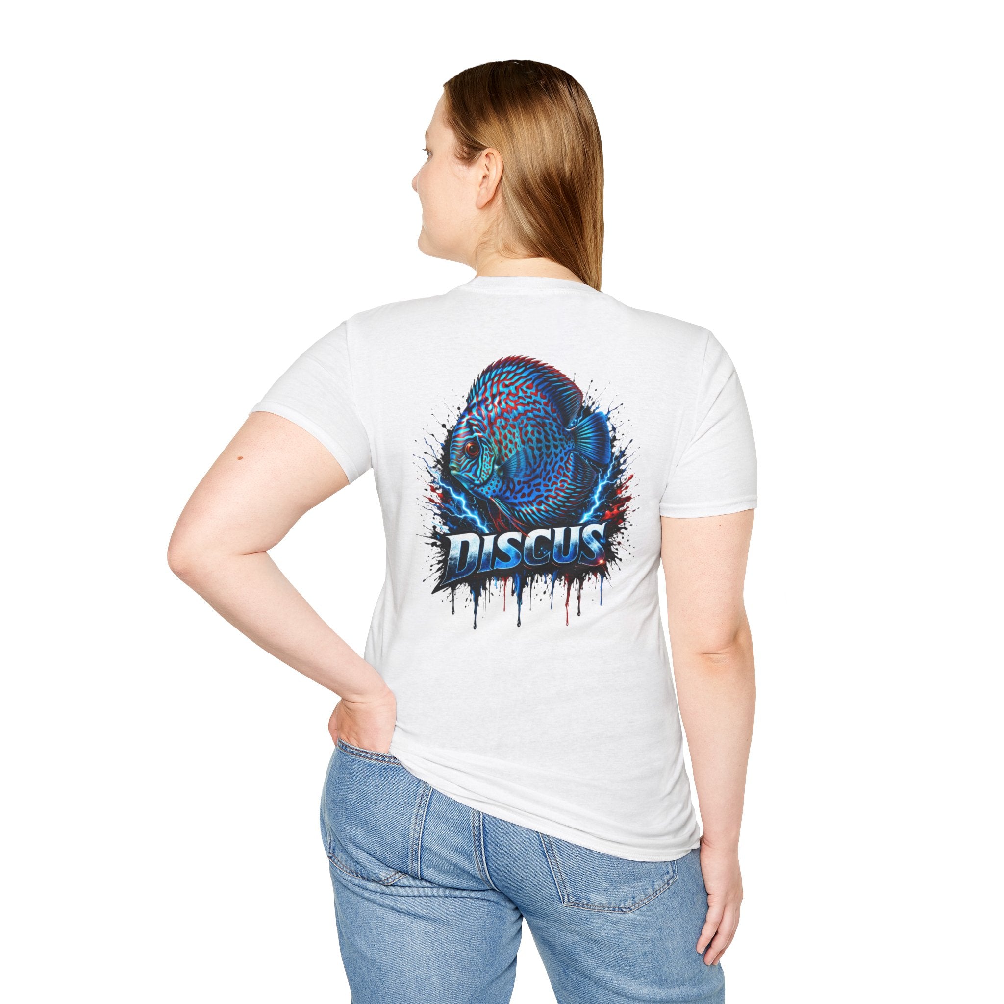 Electric Discus Fish T-Shirt - King of the Aquarium Lightning Art