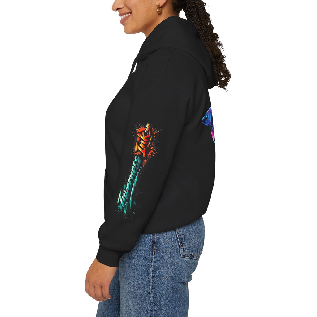 Electric Paint Betta — Artisan Series Hoodie — Inverness Ink Graphic Pullover
