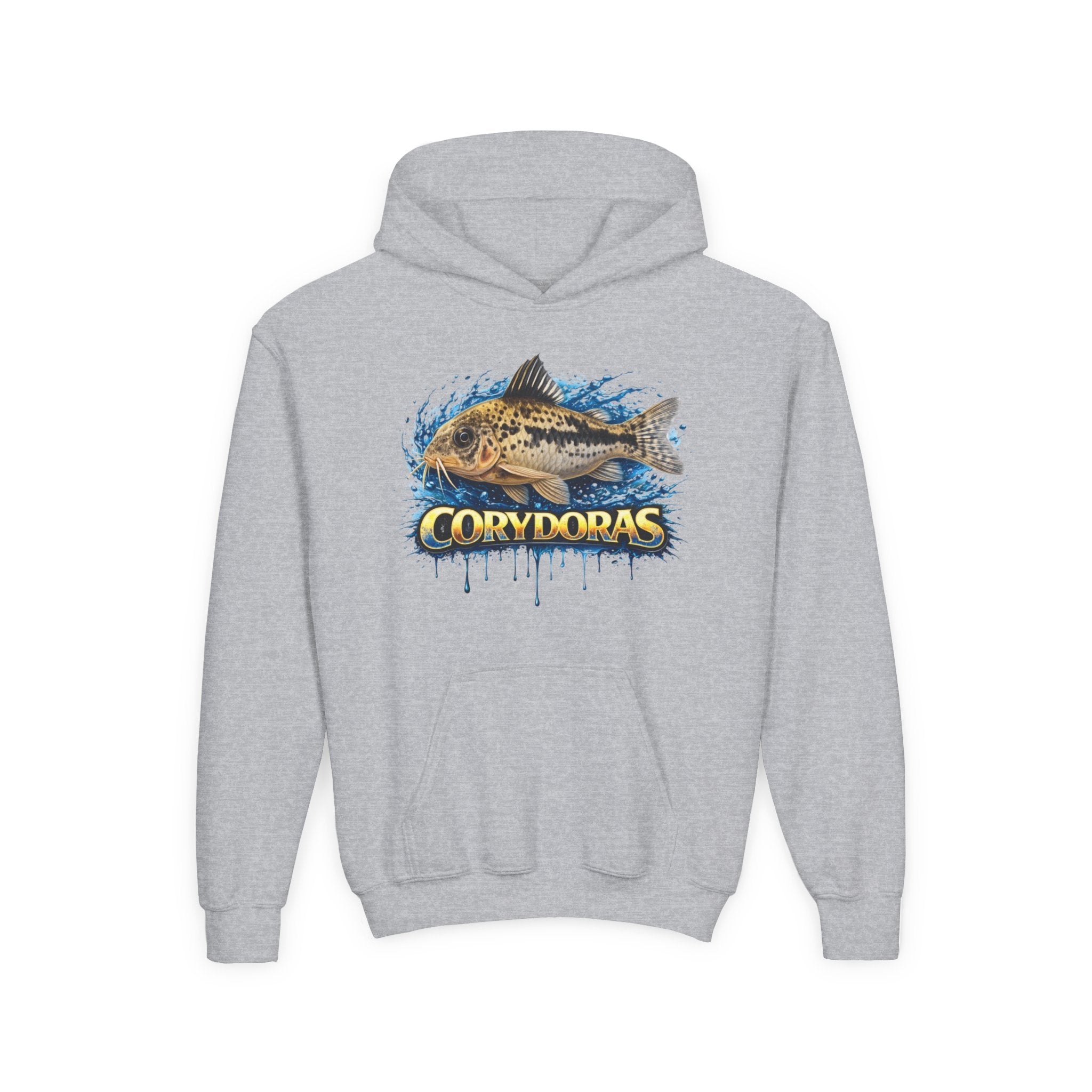 Corydoras Fish Youth Hoodie — Colorful Aquarium Catfish Design