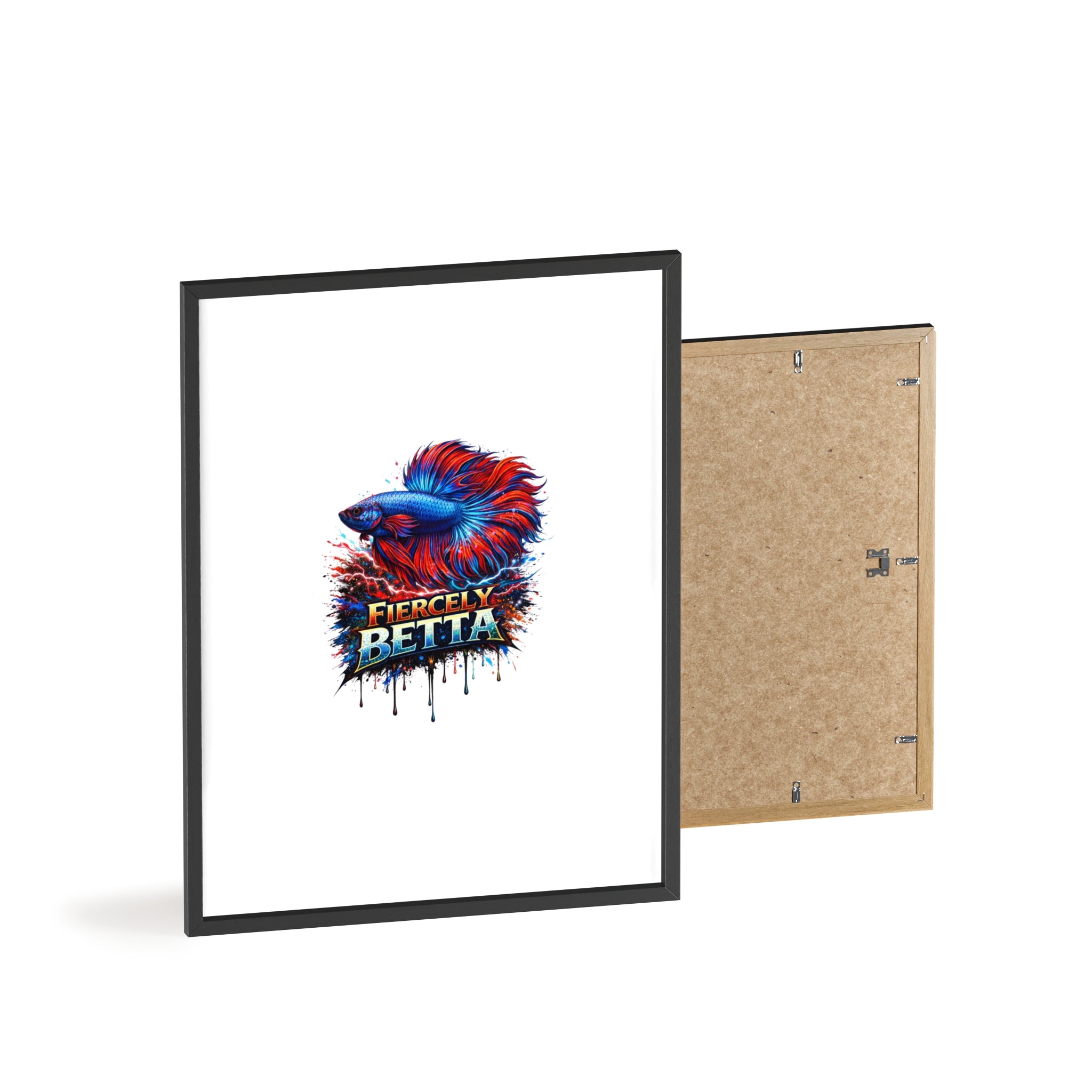 Fiercely Betta Framed Poster — Colorful Betta Fish Wall Art