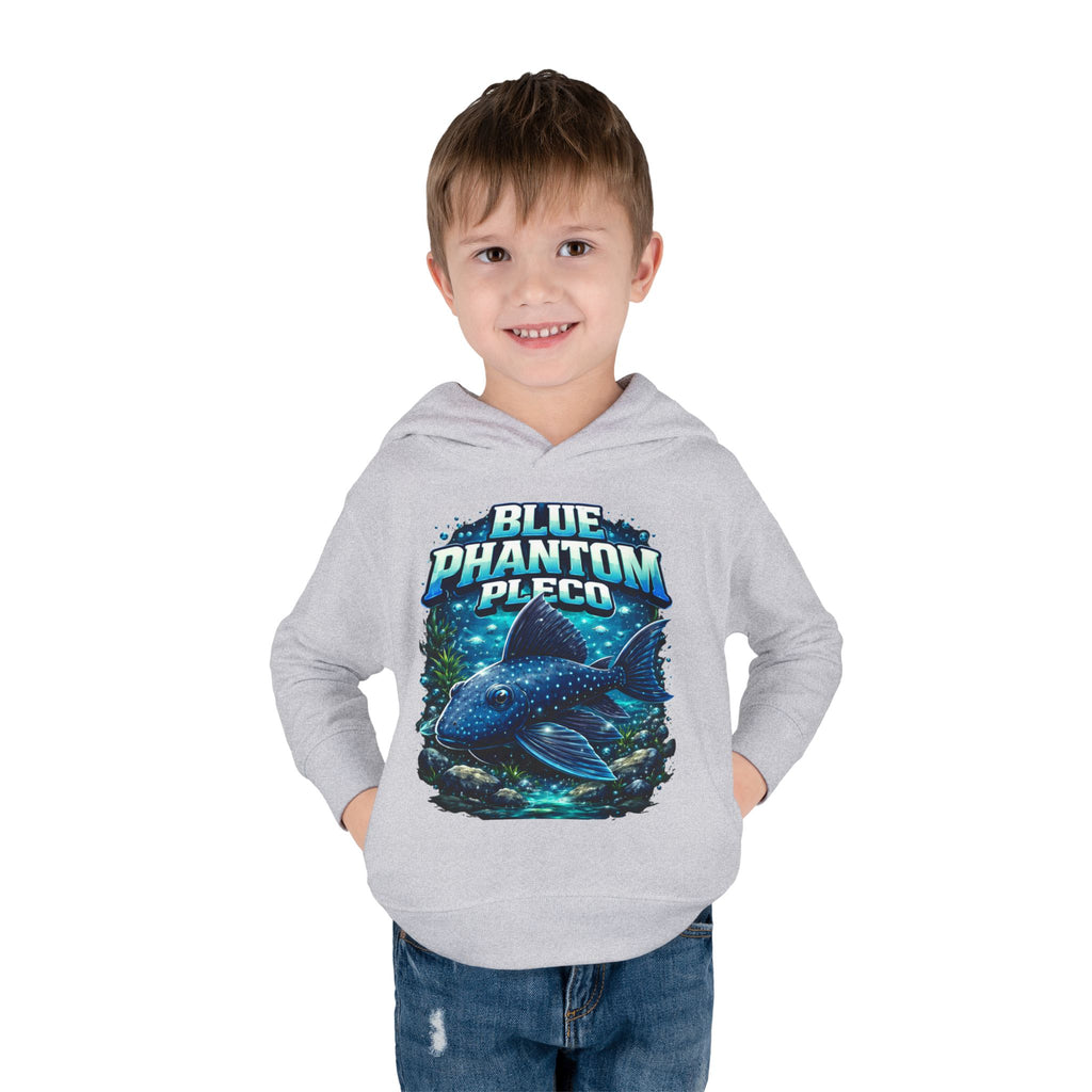 Toddler Hoodie — 'Blue Phantom Pleco' Cute Aquarium Fish Pullover