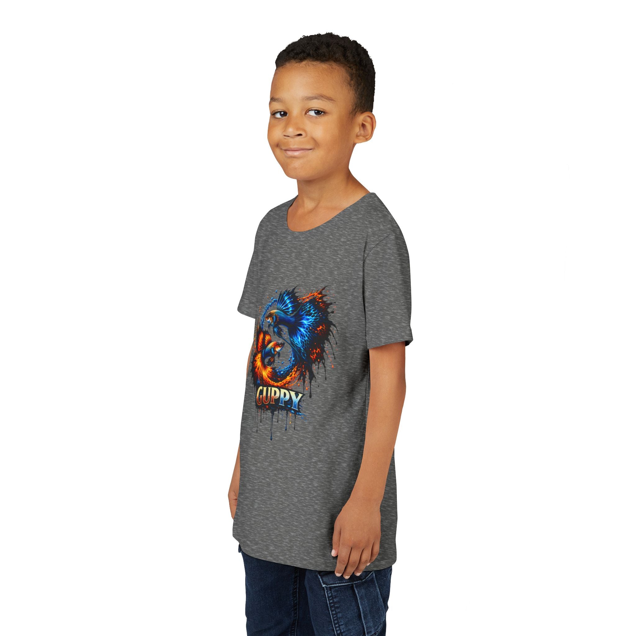 Fire & Ice Guppy – Youth "Neon Flare" Premium Tee