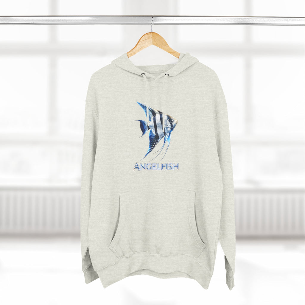 Angelfish Graphic Hoodie — Blue Aquarium Fish Pullover