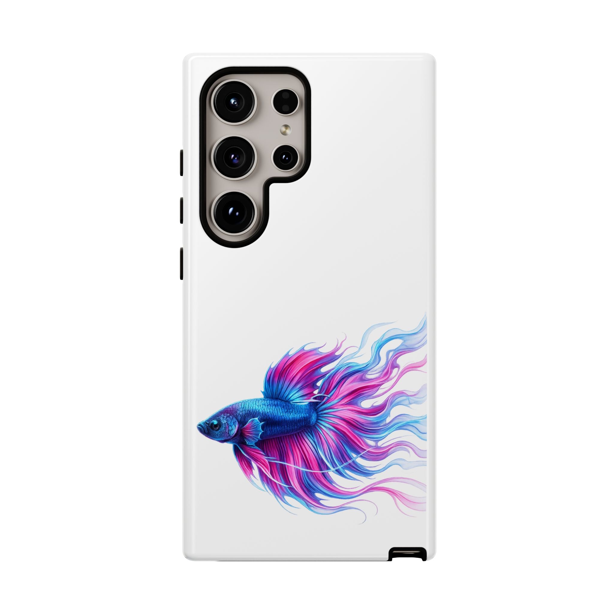 Betta Fish Tough Phone Case — Colorful Watercolor Fish Protective Cover