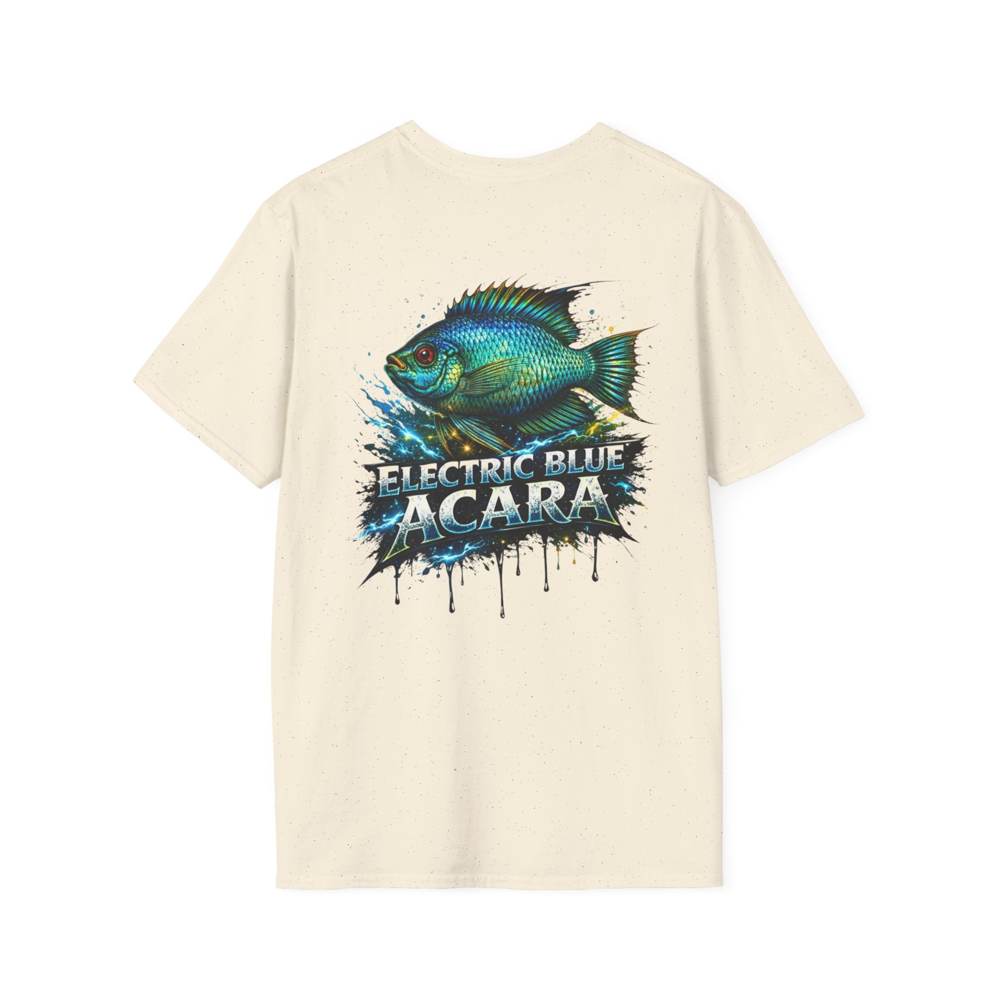 Electric Blue Acara Fish T-Shirt — Vibrant Angler Graphic Tee