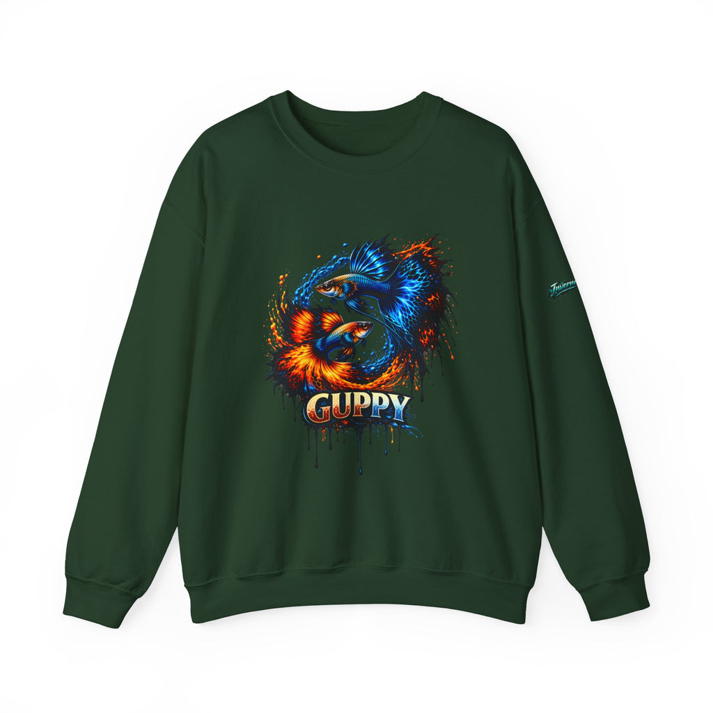 Fire & Ice Guppy – Premium "Neon Flare" Crewneck Sweatshirt