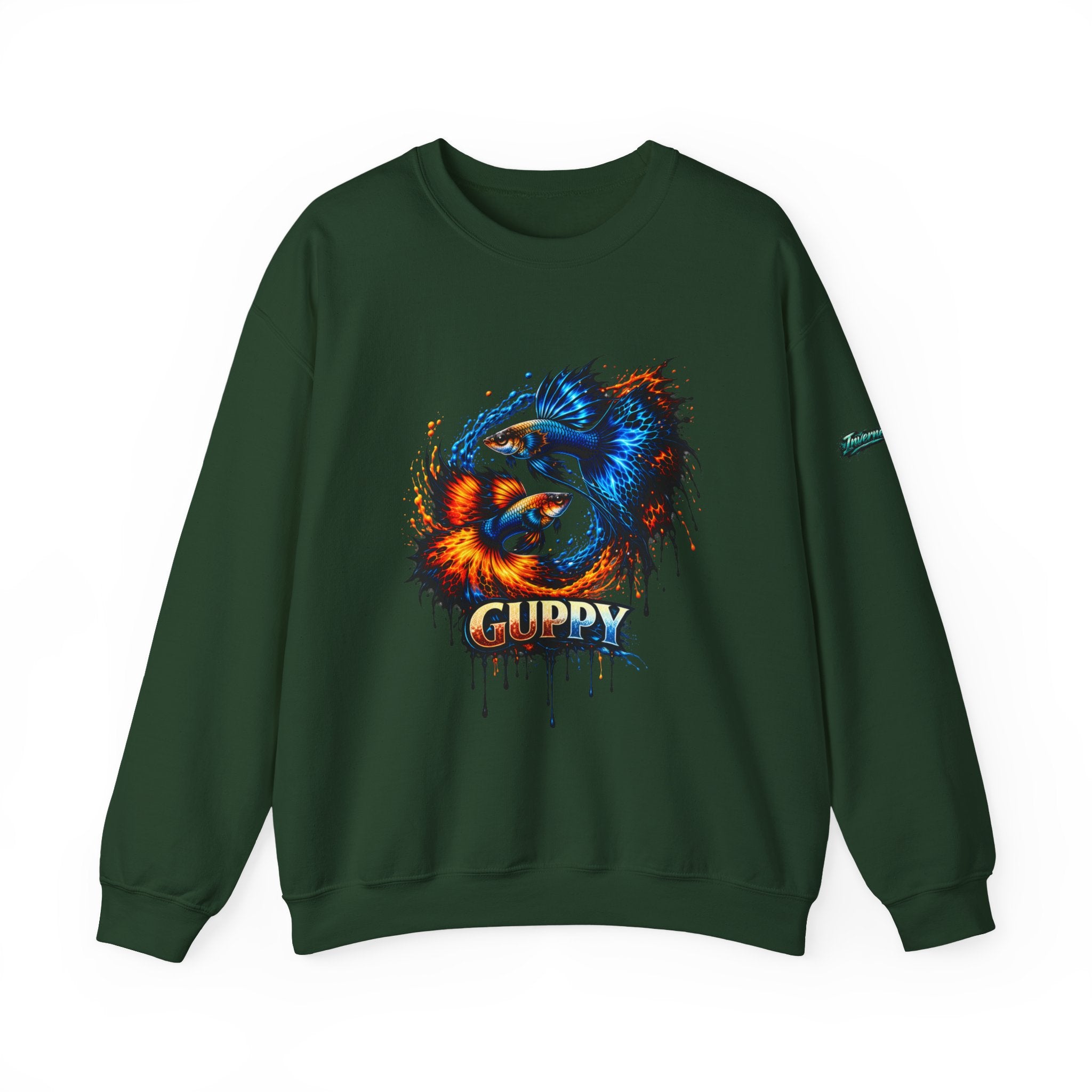 Fire & Ice Guppy – Premium "Neon Flare" Crewneck Sweatshirt