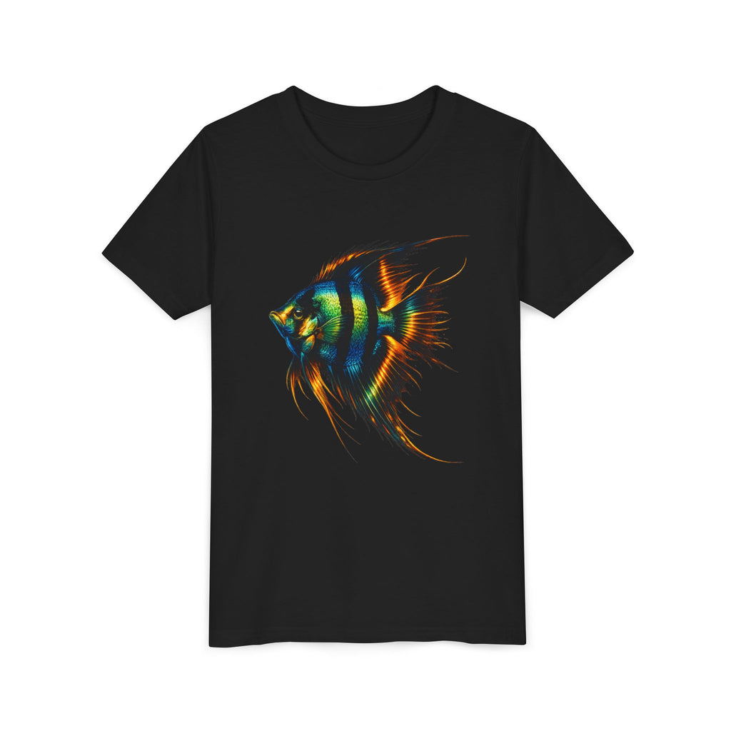 Angelfish Youth Tee – Colorful Aquarium Fish Graphic Shirt for Kids