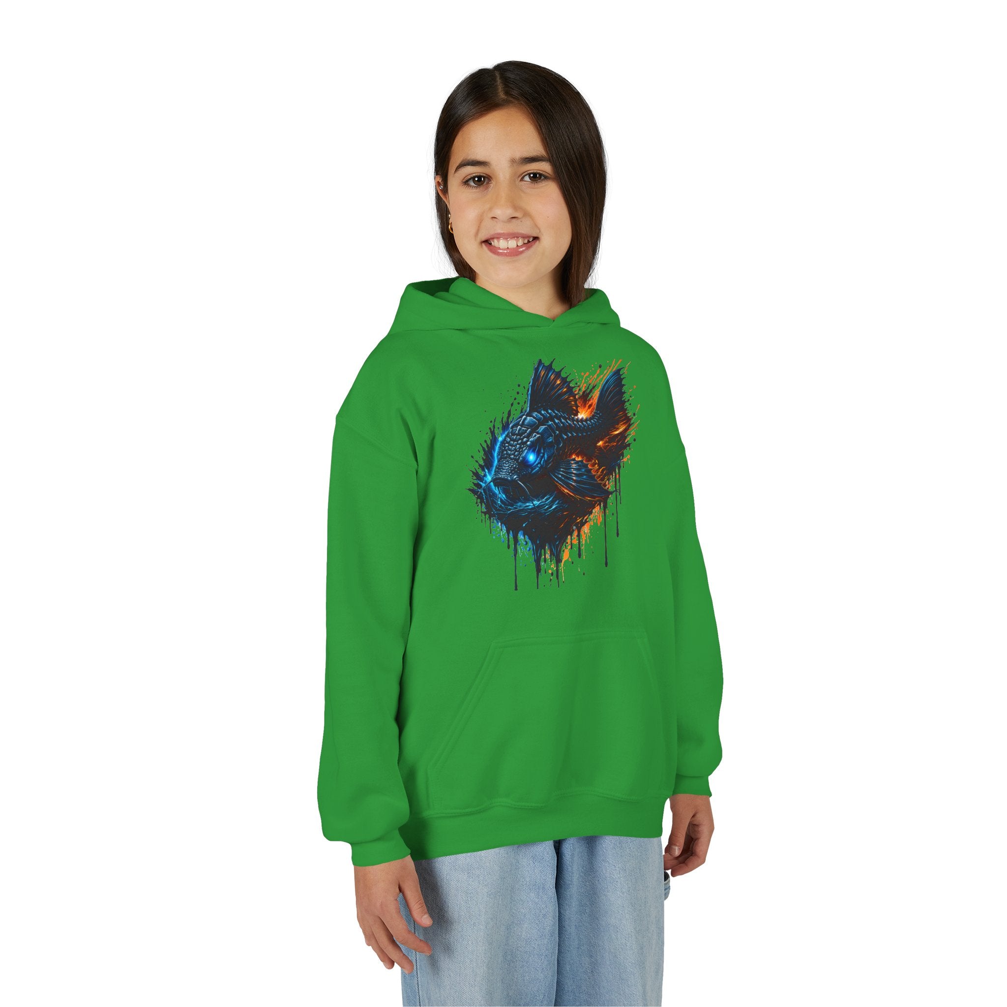Armored Pleco L-185 – Youth Premium Hooded Sweatshirt