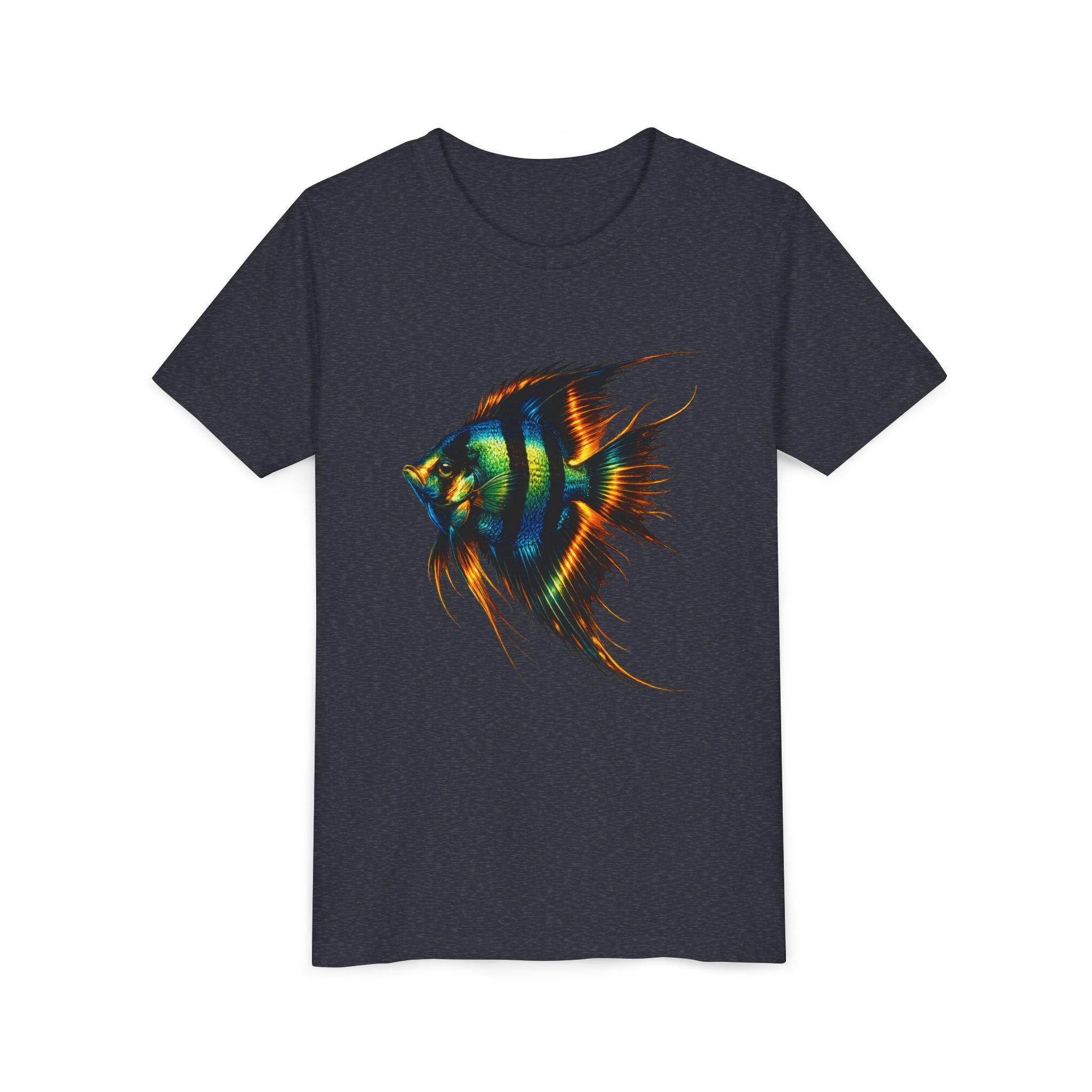 Angelfish Youth Tee – Colorful Aquarium Fish Graphic Shirt for Kids