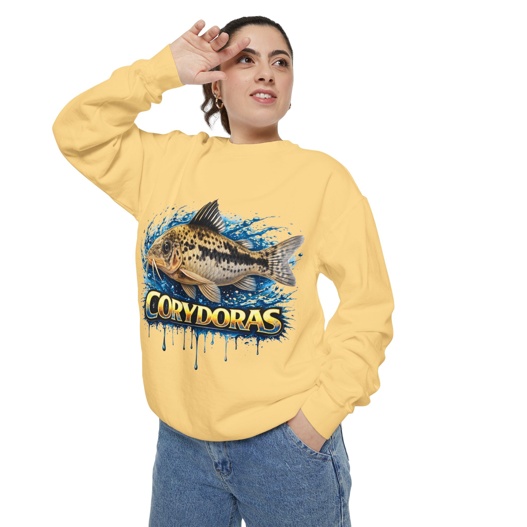 Corydoras Fish Sweatshirt — Aquatic Aquarium Catfish Graphic Crewneck