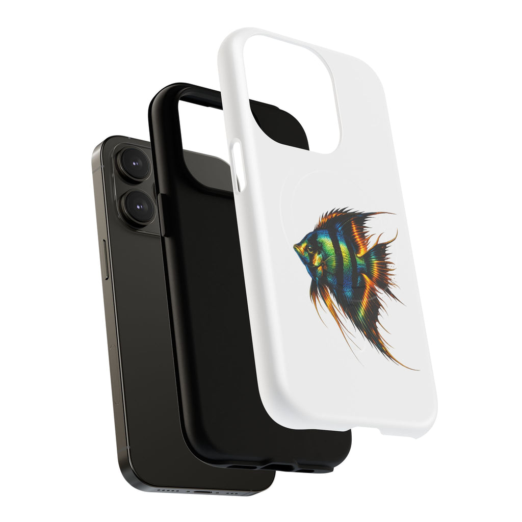 Angelfish Art Tough Magnetic Phone Case — Colorful Aquarium Fish iPhone Cover