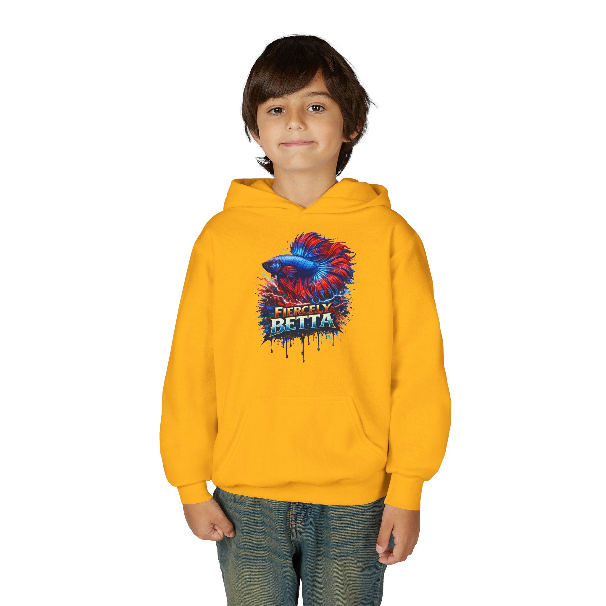 Fiercely Betta – Kids "Neon Flare" Fleece Hoodie