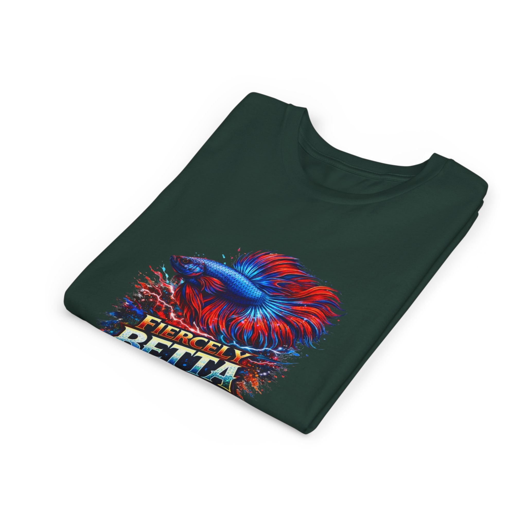 Fiercely Betta Youth Tee - Colorful Betta Fish Graphic Shirt