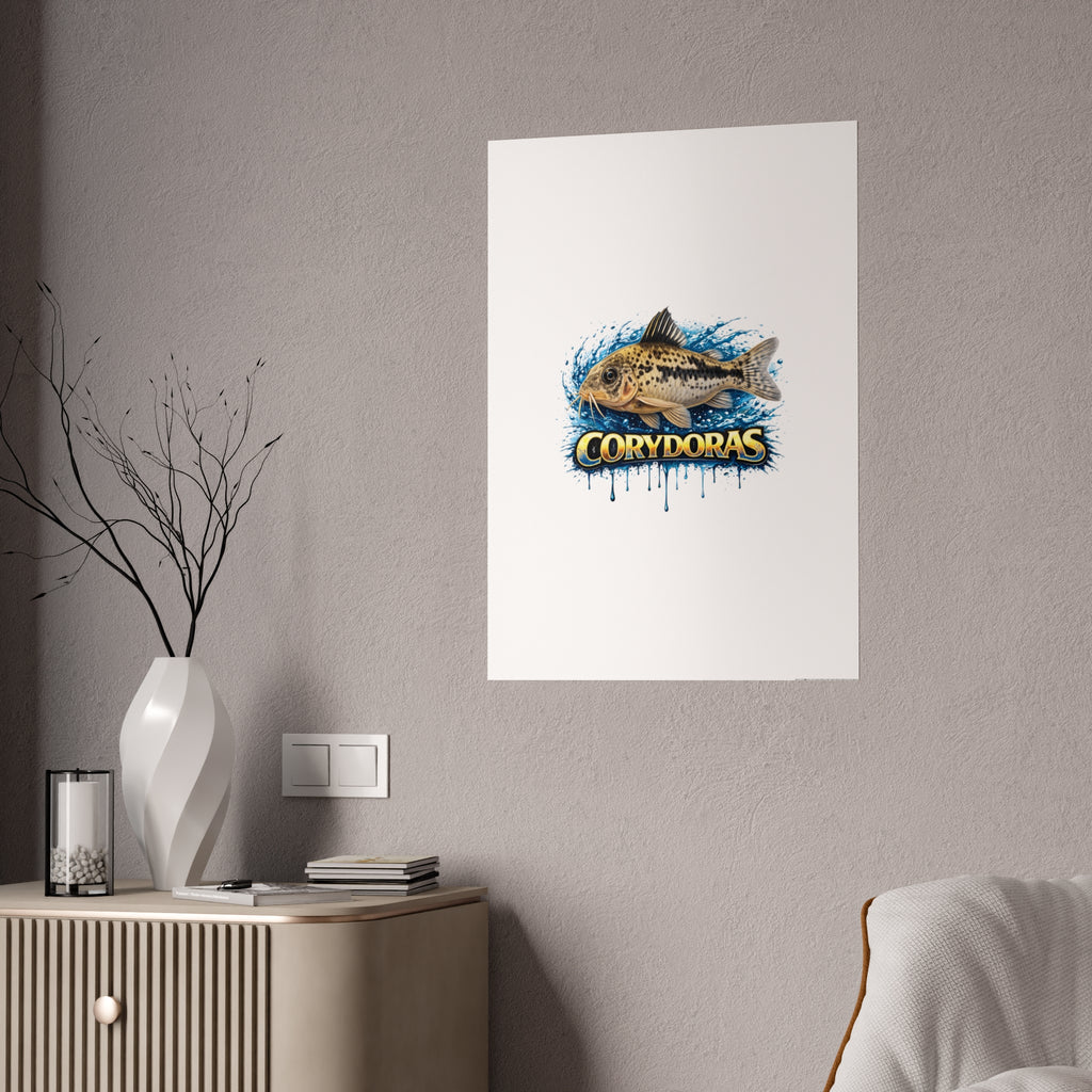 Corydoras Fish Gloss Poster – Aquarium Artwork Print