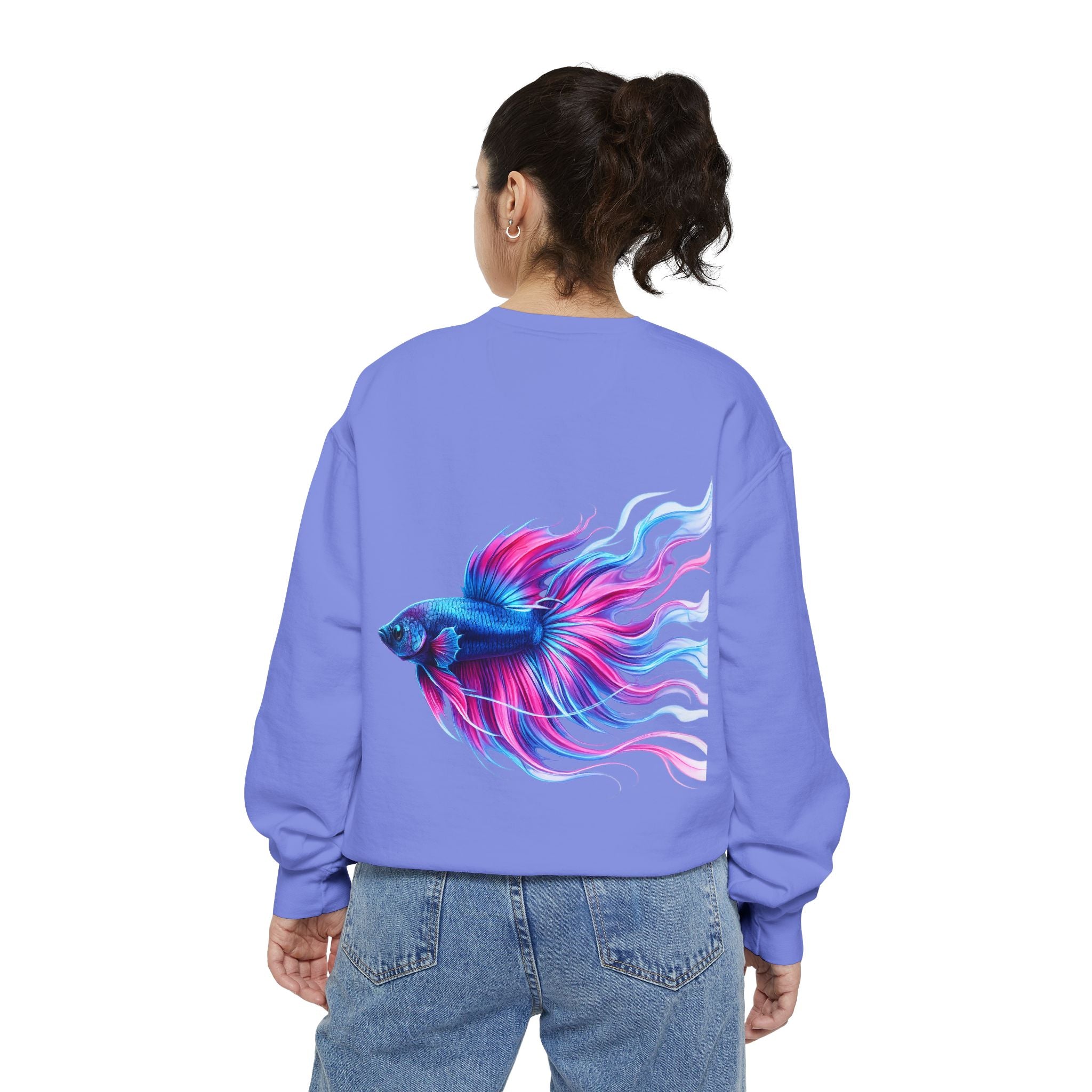 Betta Bliss Sweatshirt — Colorful Betta Fish Graphic Crewneck
