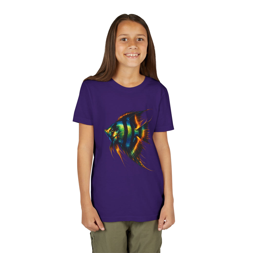Angelfish Youth Tee – Colorful Aquarium Fish Graphic Shirt for Kids