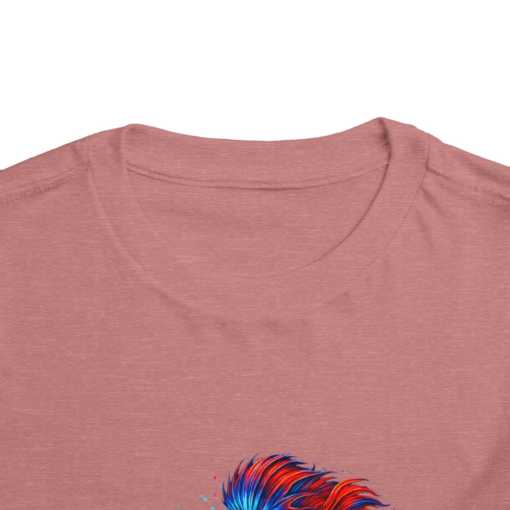 Toddler Tee - 'Fierce Betta' Colorful Betta Fish Graphic Shirt for Kids